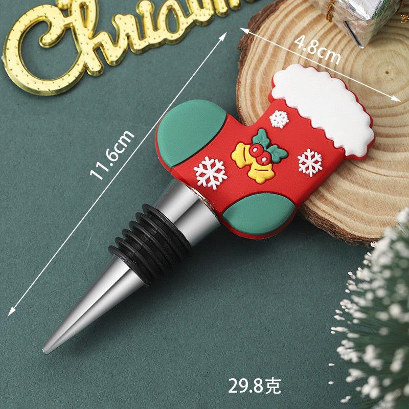 Pvc Christmas Series Snowman Shape Wine Stopper Fresh Keeping For Wine Champagne Bar Party Decoration Accessories