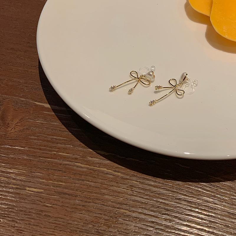 

Keria Сладкие Романтичные Банты Жемчуг Клипсы для Ушей Без Прокола 2024