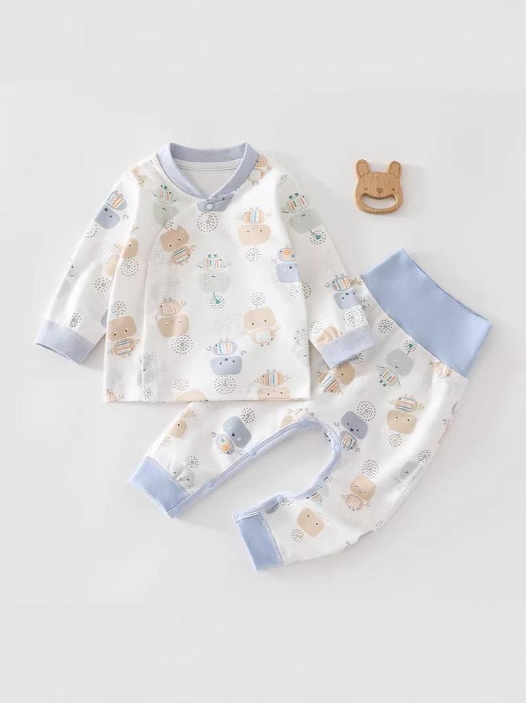 Newborn Pure Cotton Clothing Set for All-Season Wear - Boys & Girls Pajamas & Base Layer