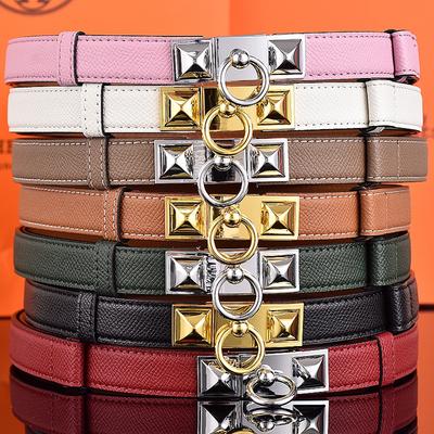 Luxury Adjustable Retro Genuine Leather Belt Thin 2.0 Cm Cowhide Casual Decoration Waist Belts For Women