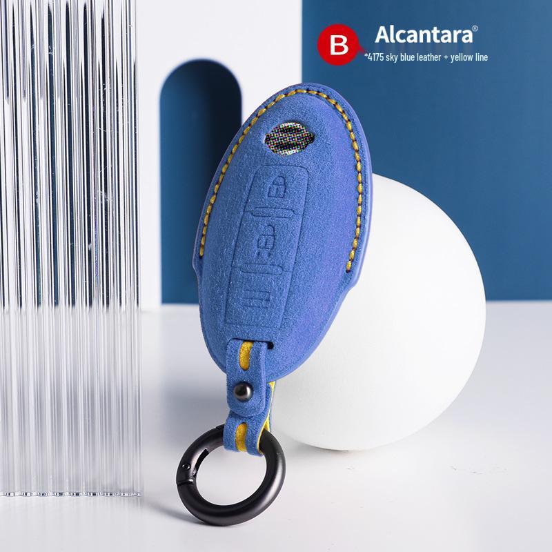 Nissan X-Trail, Kicks, Sylphy, Bluebird Alcantara Suede Key Case Cover