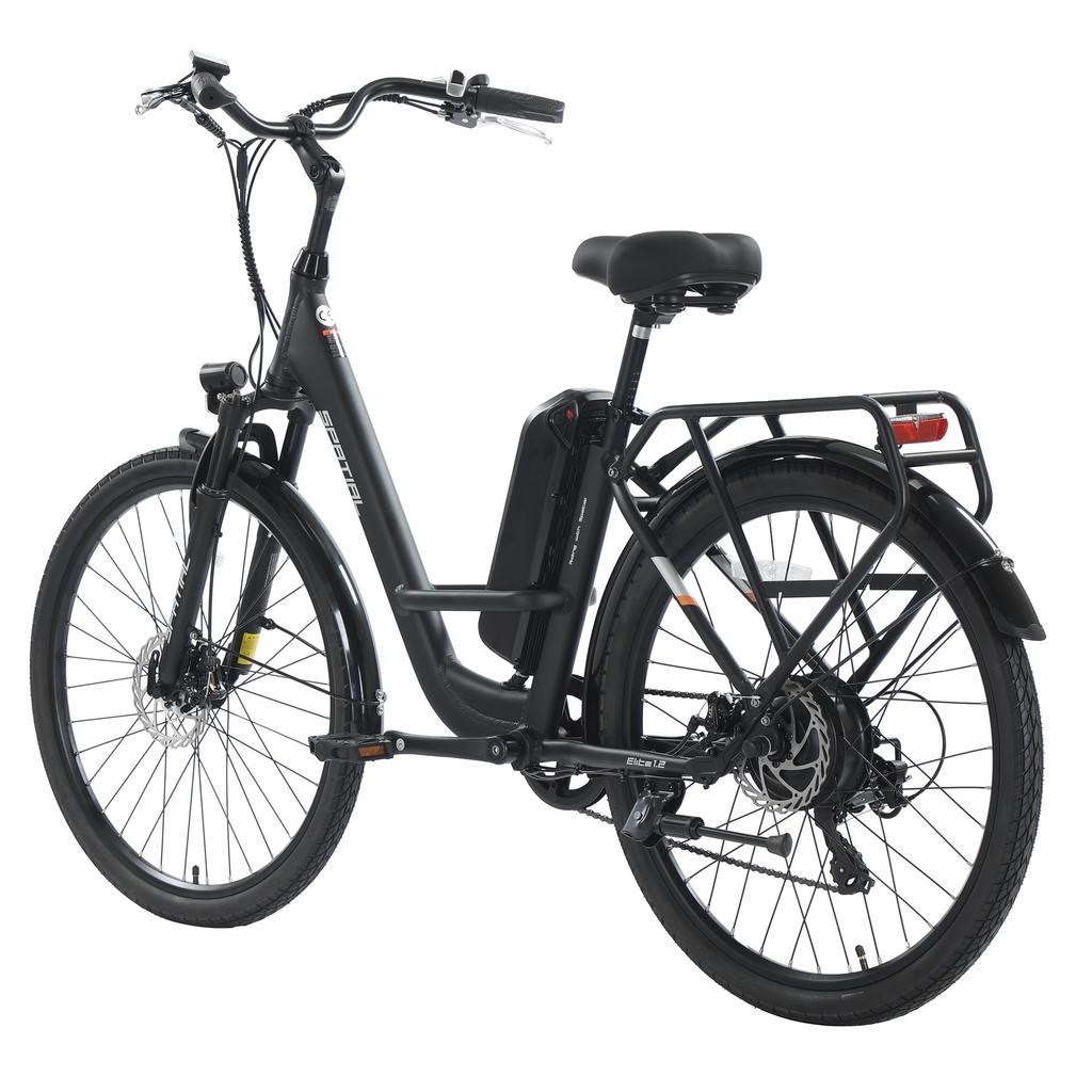 SPATIAL Elite Dames Multi-Terrain Elektrische Fiets Met Kinderzitje 250W Motor 36V13AH Batterij 26 Inch Wegbanden Elektrische Fiets Buiten Rijden E-Bike