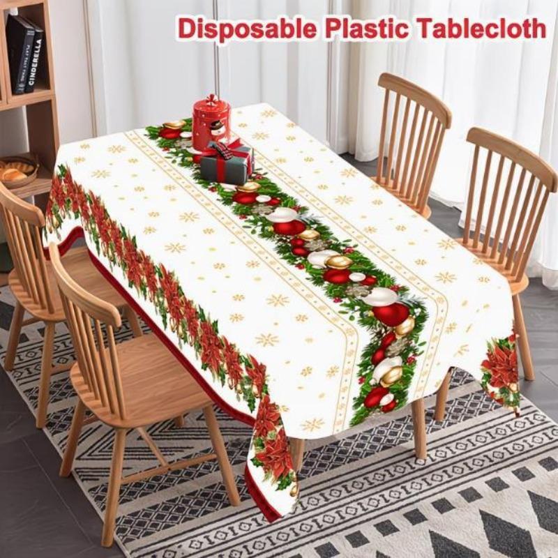 1 STK Kreative Leicht zu reinigende Party-Feiertags-Tischdecke Dicke Festliche Atmosphäre Tischdecke Maschinenwaschbare Party-Tischdecke Desktop-Dekoration