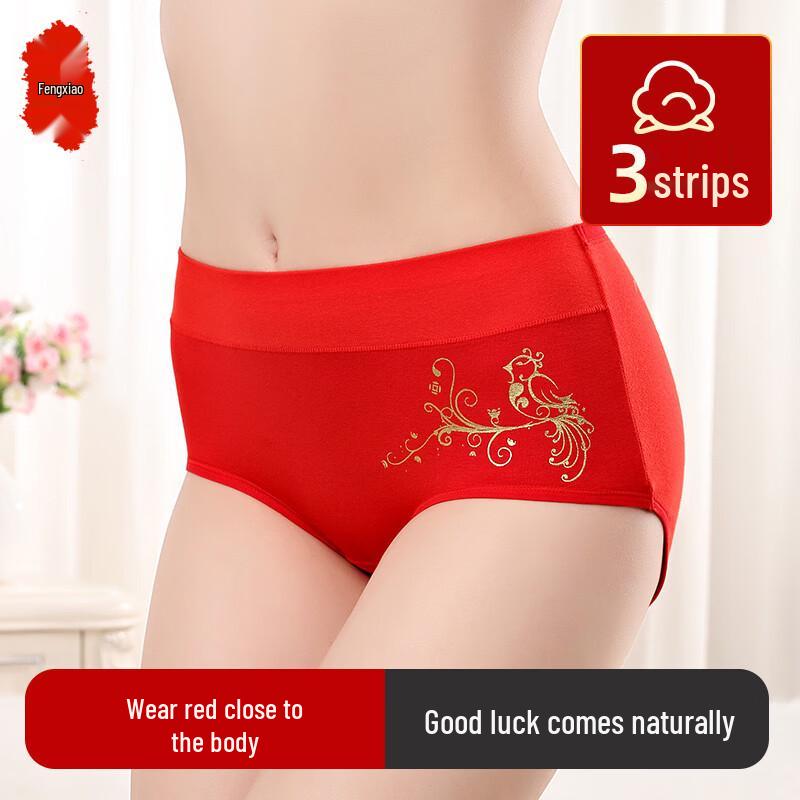 

Fengxiao Women s High-Waist Pure Cotton Briefs XL