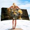 Animal Print Beach Towel Microfiber Quick Dry Sand Free Towel Travel Beach Towels Lightweight Beach Towel Pool Gym Travel Gift