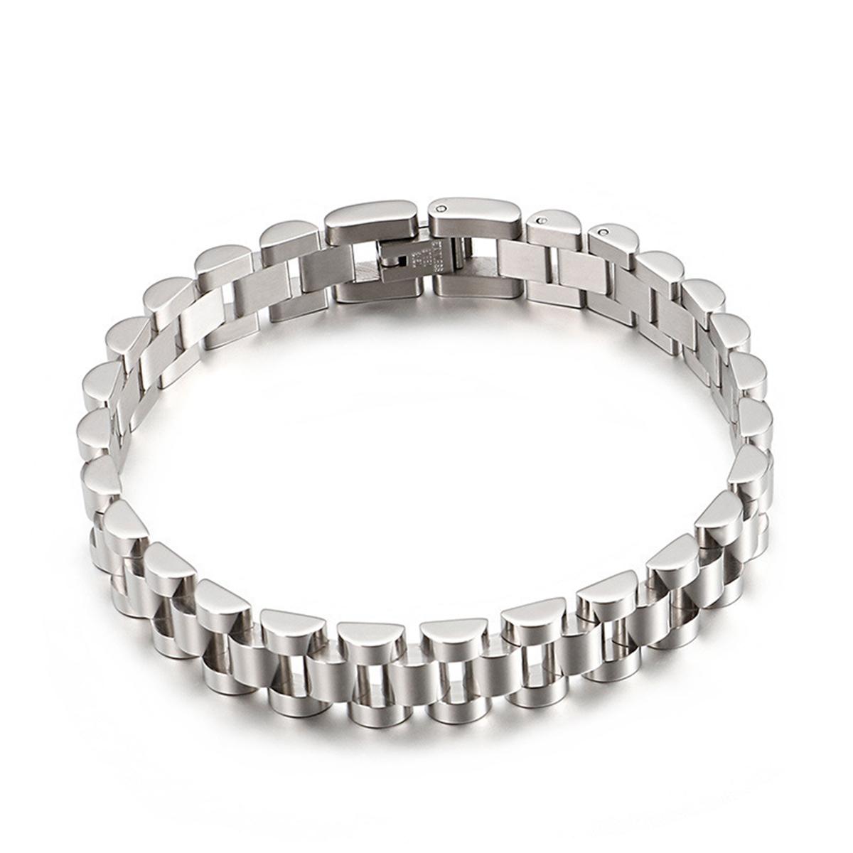 Titanium steel bracelet with gold plating, detachable wristband, bracelet, watch chain with 18k gold plating for color retention