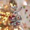 3 Pieces Flat Acrylic Easters Rabbit Pendant Charm for Festival Hanging Bunnys Car Keychains Backpack Keyring Accessory