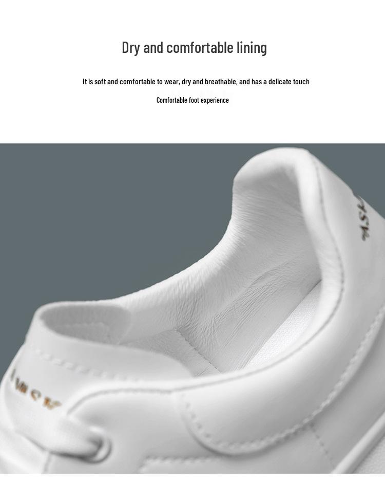 2024 Frühling Herren Atmungsaktiv Weiß Trendig Allround Dicksohlige Freizeit Sportschuhe