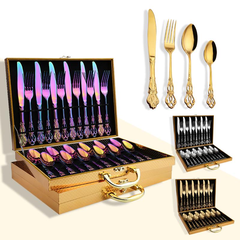 HANYANG Knife & Fork Set 304 Stainless Steel Cutlery Knife, Fork & Spoon Gift Set