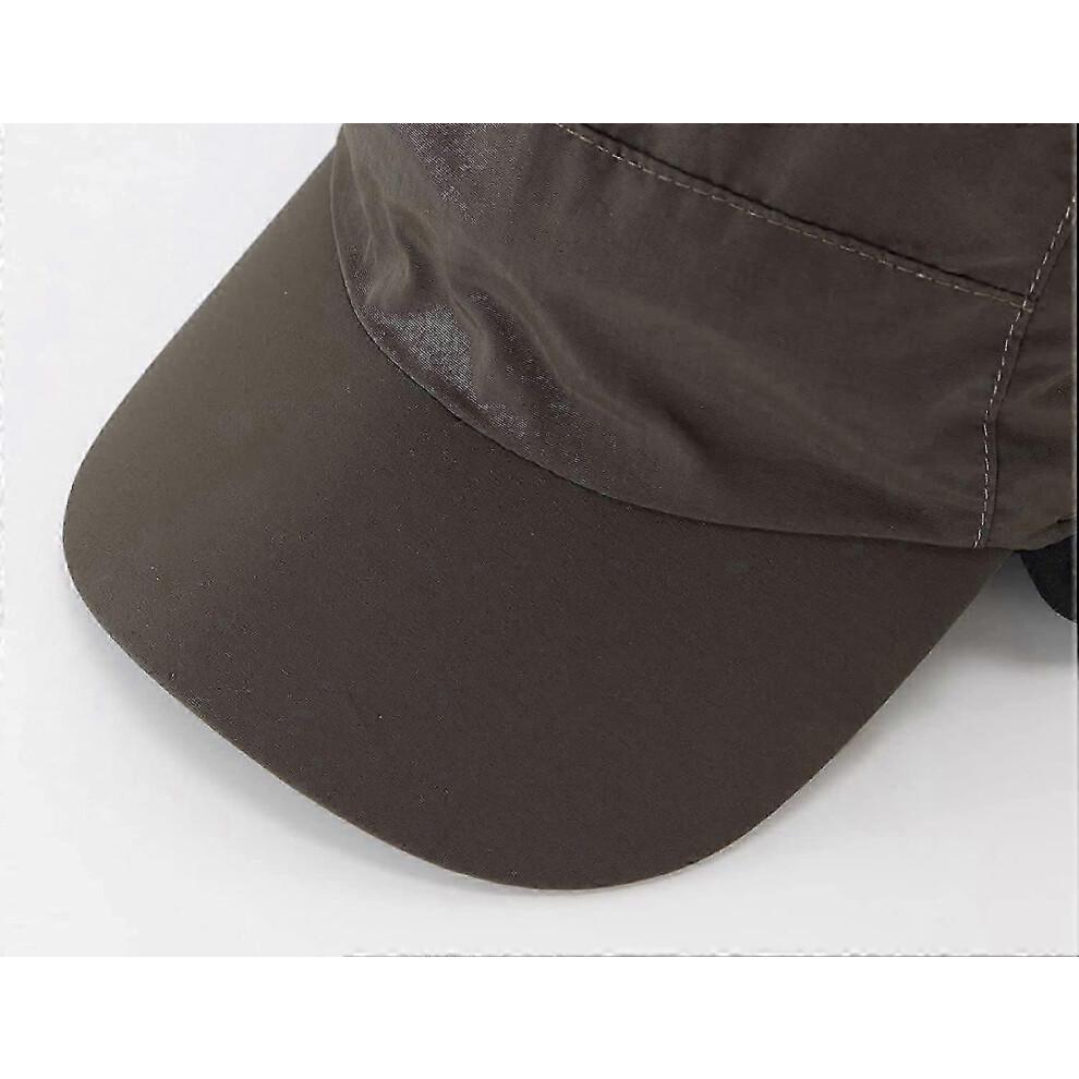 (Coffee)Outdoor Men's Baseball Cap Waterproof Yetsye Winter Earflap