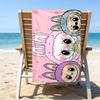 proof beach towel with a labubu pattern - soft,absorbent,quick-drying,machine washable - perfect for swimming,camping,bathing