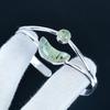 Prehnite Gemstone Handmade Cuff Bangle 925 Sterling Silver Cuff Bangle, Prehnite Bracelet For Wife , Unisex Bangle, Christmas Day Gift