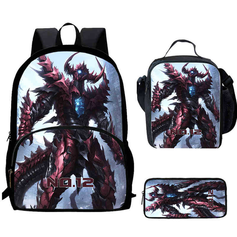 Monster No. 8 Schoolbag Multi-Functional Cross-Border Backpack