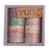 YUBX Masking Set of Creative Washi Tape with Gold Foil Perfect for DIY Gift and Gift Decoration Tape, 10, Stamping, Crafts, Journals, Planners,