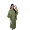 2025 Summer Yellow Pleated Women's Casual Shirt and Loose Pants Set - European and American Design.