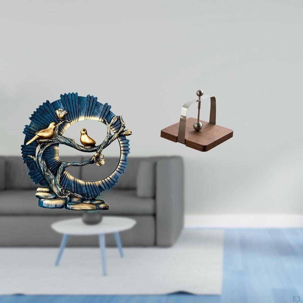 Resin Figurine Craft for House Decorations And Bookshelf Living Room Desk with Wood Base Organizer