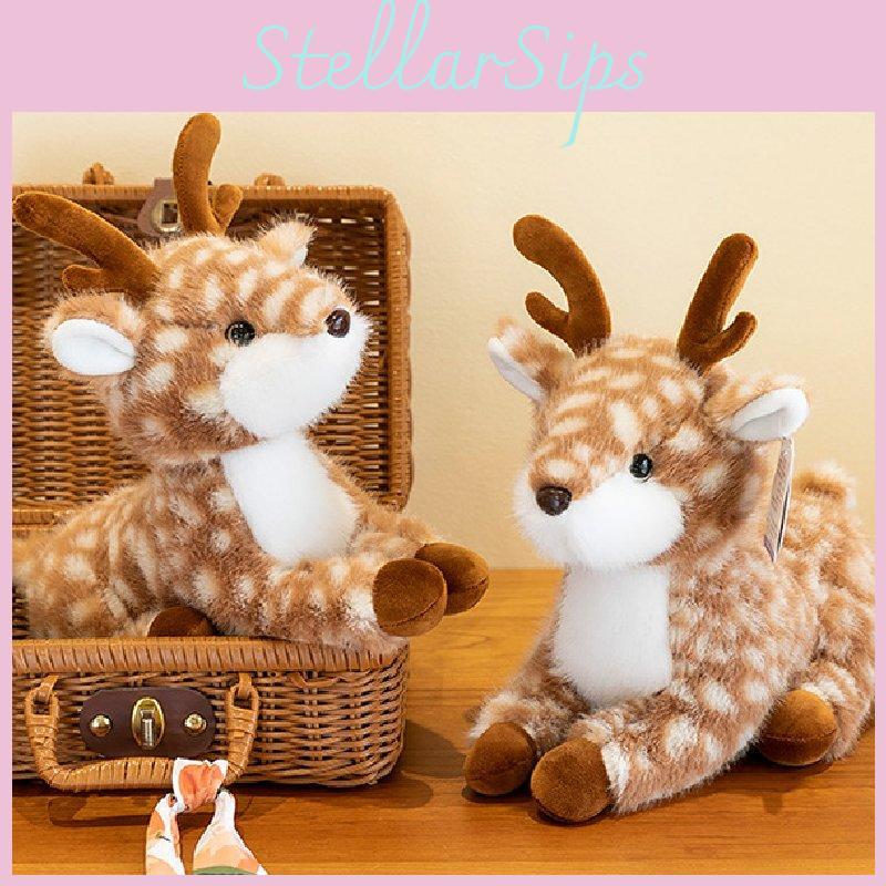 Adorable Cartoon Fawn Plush Toy Soft Stuffed Animal Gift For Girls Home Decor
