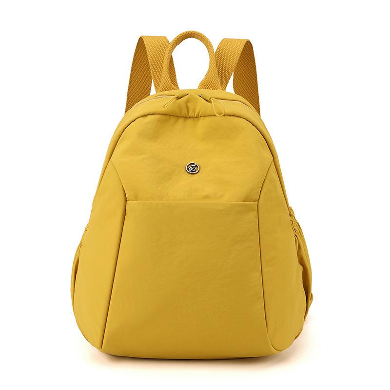 Schoolbag solid color light and simple backpack new trendy texture large capacity college student class schoolbag street backpack