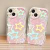 Applicable To Apple 14promax Mobile Phone Case IPhone 13 Smudge Colored Stars 11/12mini Transparent Anti-fall