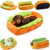 Rutschfester Boden Wurstbrötchen Haustierbett Weiches Plüsch Haustier Sofa Kreatives Hot Dog Hundebett Für Katzen