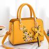 2023 New Fashion Single Shoulder Bag Large Capacity Soft Leather Handbag Embroidered Soft Leather Slant Bag