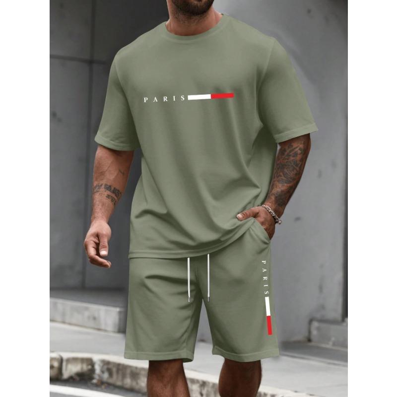 

Short Sleeve Shirt Shorts Set Men s Running Suit XXS