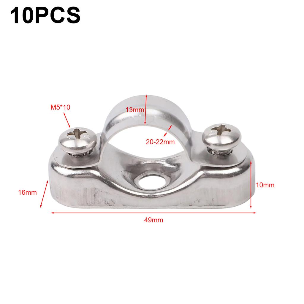 Basis aus Aluminiumlegierung Klemme aus Edelstahl 316 wie auf dem Bild gezeigt Klemme weit verbreitet zur festen Fixierung 10-teiliges Set