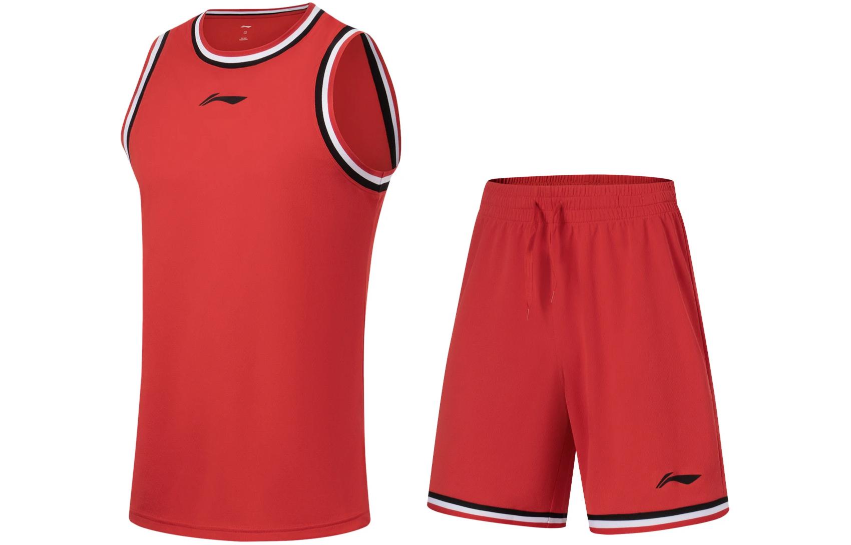 Li Ning Professional Basketball Collection Basketball Suit Men s August 1 Red AATT001-2 S