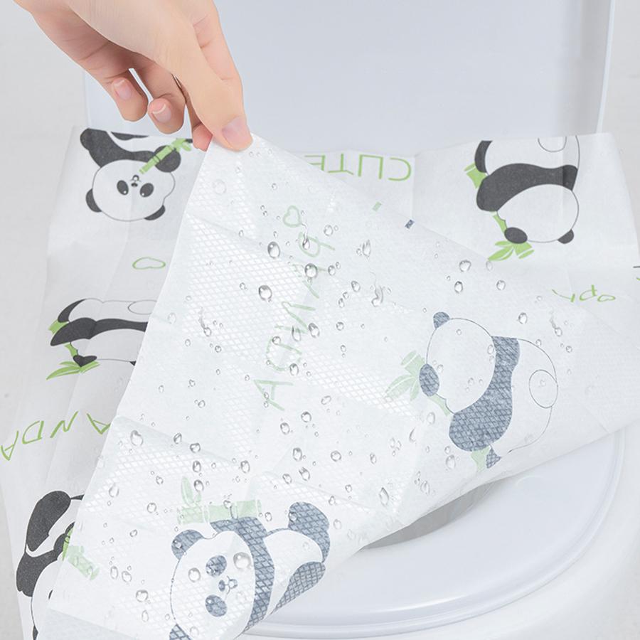 10pcs Disposable Paper Toilet Seat Cushion Outdoor Travel Public Restroom Safety Hygiene Seat Cushion Lightweight Easy to Carry
