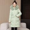Padded Clothes, Padded Clothes, Women's Winter Coat, New Long Slim-fitting Waist, Big Fur Collar, Padded Jacket Thickened.