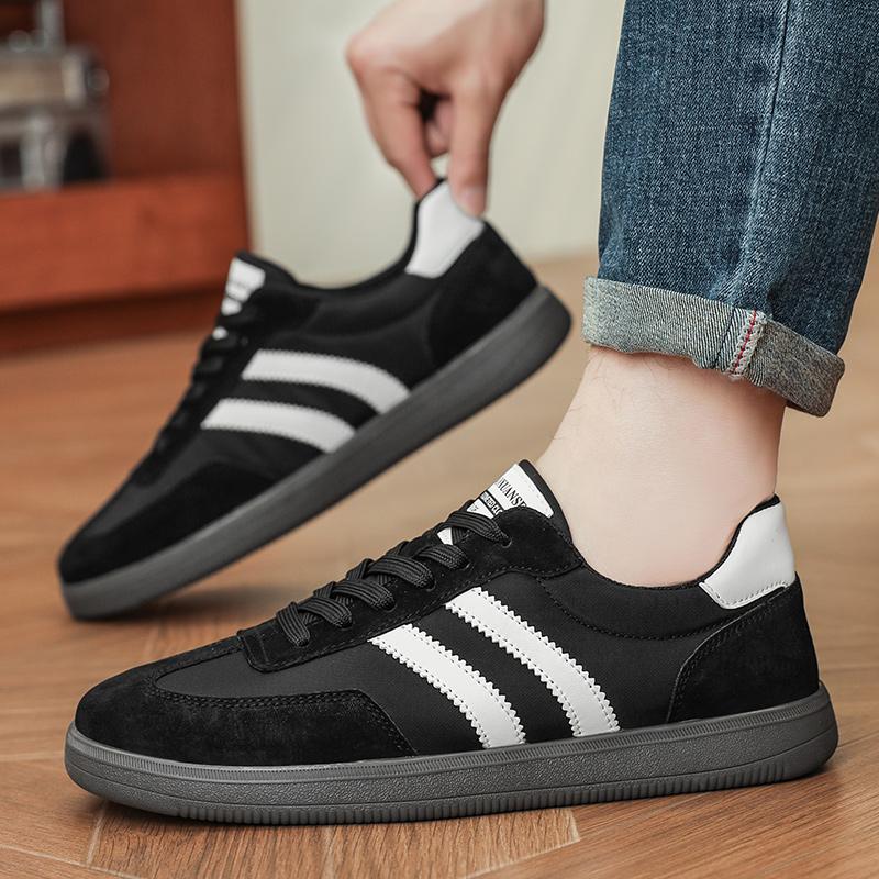 Lace-Up Men Comfortable Casual Shoes Leather Flats Men's Walking Footwear All-match Skate Shoes Men New Arrival Mens Sneakers