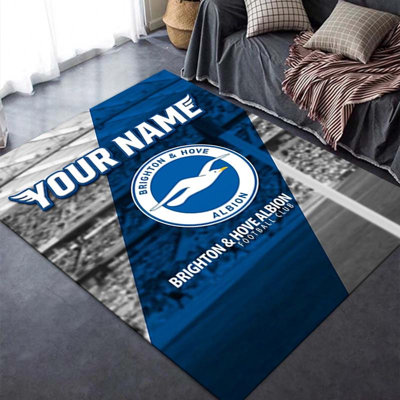 Custom Name Brighton&Hove Albion Carpet Rug for Living Room Bedroom Home Sofa Decoration,Kids play Non-slip Floor Mat