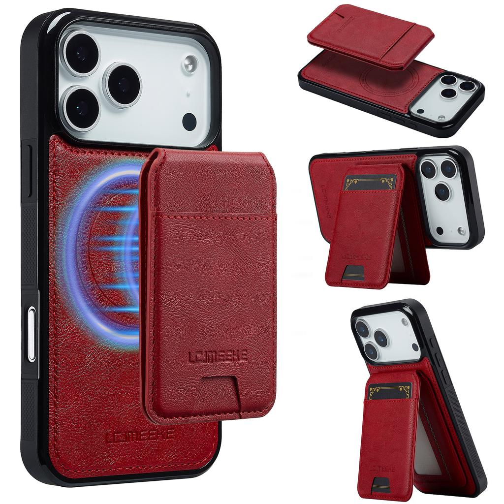 2 in 1 Magnetic Leather Cards Solt Wallet Case For iPhone 17 Pro Max 16 Plus 15 Plus 14 13 12 11 Fit Shockproof Pocket Cover