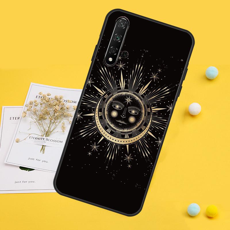 Crescent Moon Sun For Huawei Nova 7i 8i 11i 12i 12s 9 10 SE Y90 Y60 Y70 Y72 Y61 Y91 P30 P40 Lite P60 Pro Case
