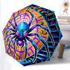 1pc Spider Web Automatic Folding Umbrella - Design, Durable Iron Frame for Travel, Outdoor, Beach Fashion Accessory A0920021