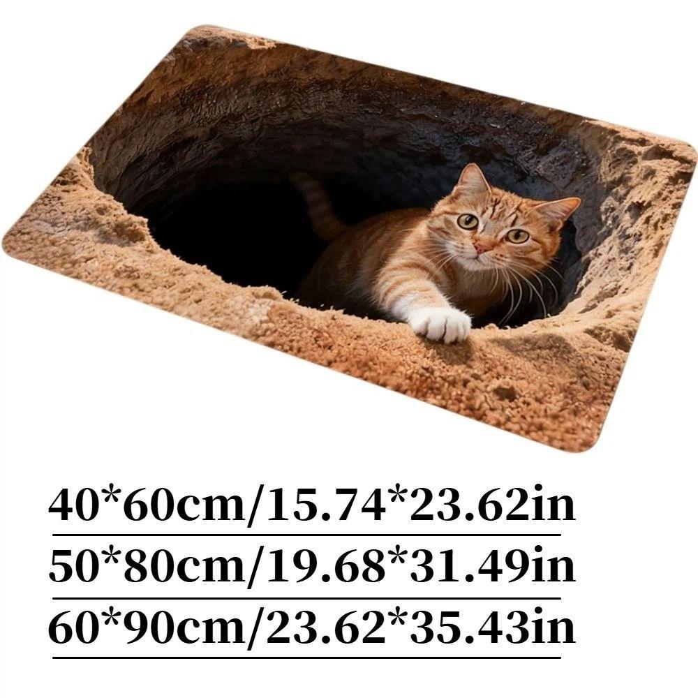 Non-slip Bathroom Carpet Water-absorbing Bedroom Door Rug Optical Illusion Doormat Home Decor