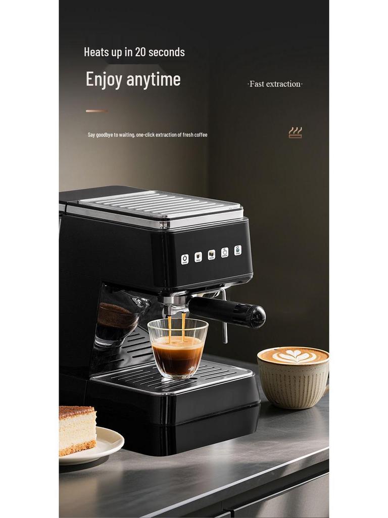 Coffelady Touchscreen Halbautomatische Espresso- & Americano-Kaffeemaschine mit Milchaufschäumer