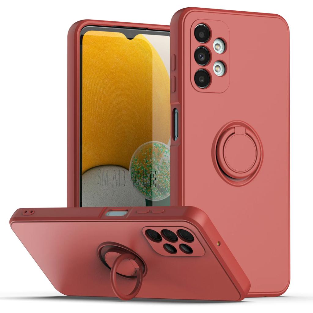 For Samsung Galaxy A03 A11 A12 A22 A30 A33 A32 A51 A52 A71 A72 Magnetic Ring Holder Cover Fall-new Liquid Silicone Case