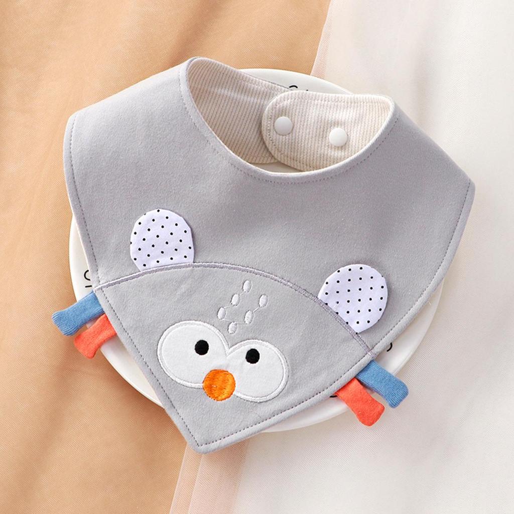360° Rotating Waterproof Cotton Baby Bib for Ages 0-2