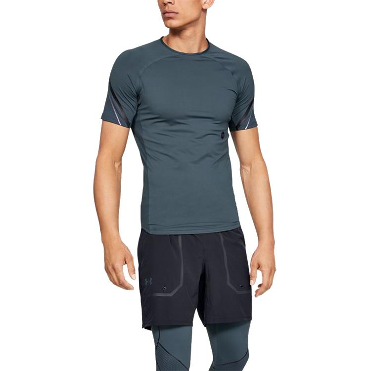 Under Armour UA RUSH Graphic Short Sleeve Workout Shirt Men tops Cool-Copper 1345196-073