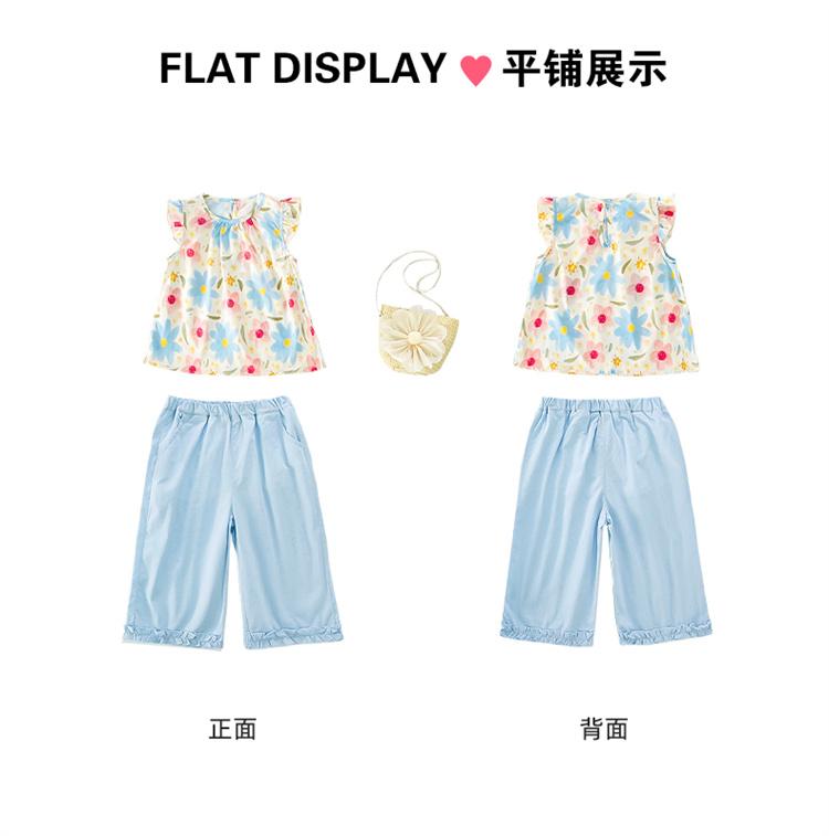 Girls' Summer Outfit New Fashionable and Stylish Baby Sleeveless Top, Children's Pants, Princess Summer Clothes, Children's Clothing