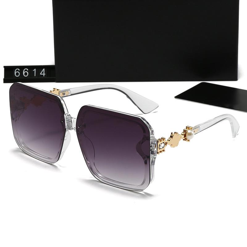 New Women's Large Frame Butterfly Foreign Trade Sunglasses European and American Glasses Double Pearl Letters Internet Celebrity Sunglasses