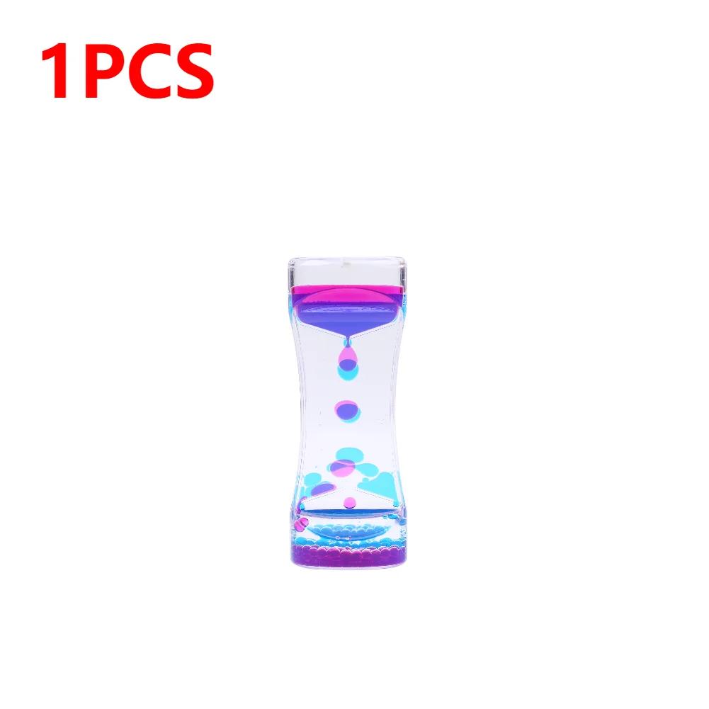 1/2/3/6pcs Liquid Motion Bubbler Hourglass Liquid Bubbler Timer Cool Office Desk Decorations Ornament Kids Adults Gift Products