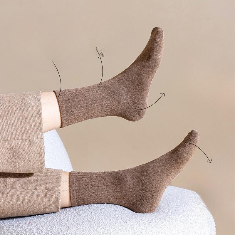 Boneless Antibacterial Socks, Pure Cotton Socks for Autumn and Winter, Men's Long Stockings, Anti-odor Autumn Breathable Sweat-absorbing Socks