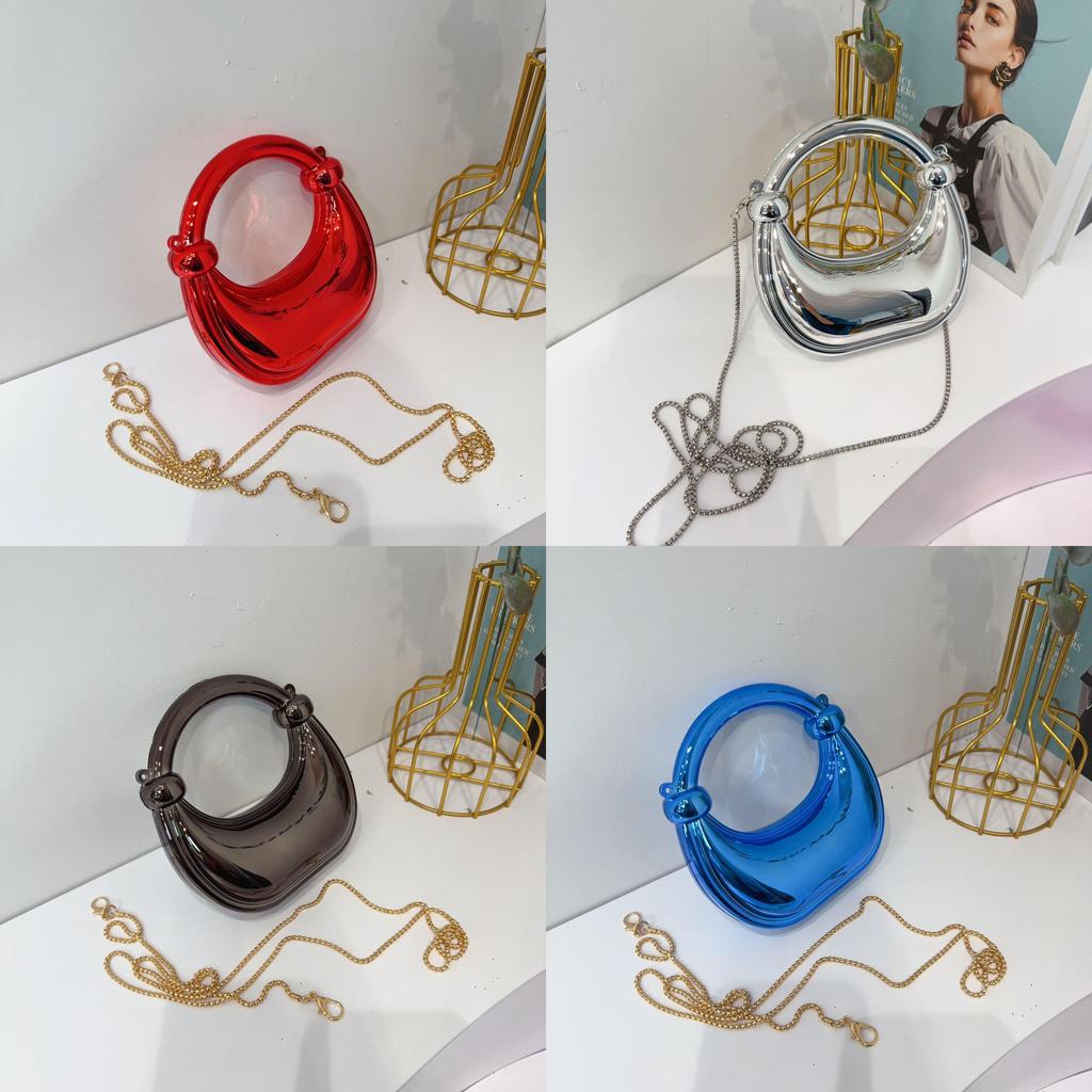 Mini Acrylic Shell Bag With Chain Strap For Daily Fashion And Kids