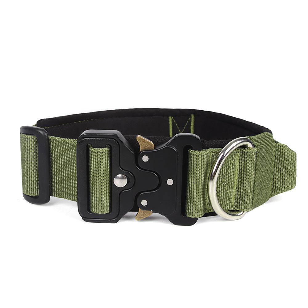 Strong Durable Tactical Collar Dog Tactical Collar and Leash Set for Dogs Outdoor Training (Army Green,M) армия зеленый