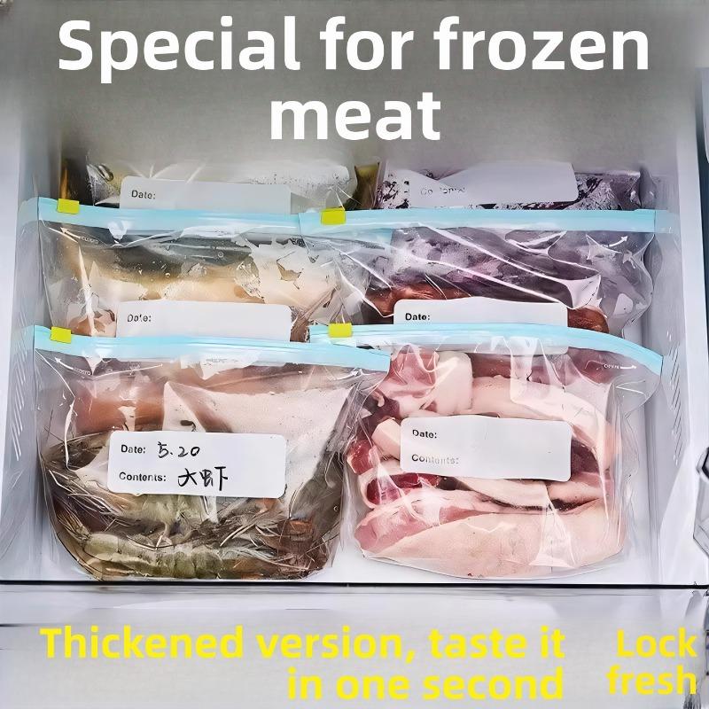Thickened Food-grade Household Sealing Bag - Specially Designed for Refrigerators - Self-sealing Freezer Bag with Sealing Closure for Storing Food