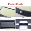 4PCS 468 LED Solar Motion Sensor Wall Lights Waterproof 3 Modes Security Solar Powered Lamp Outdoor Lighting for Garden Yard Path Garage