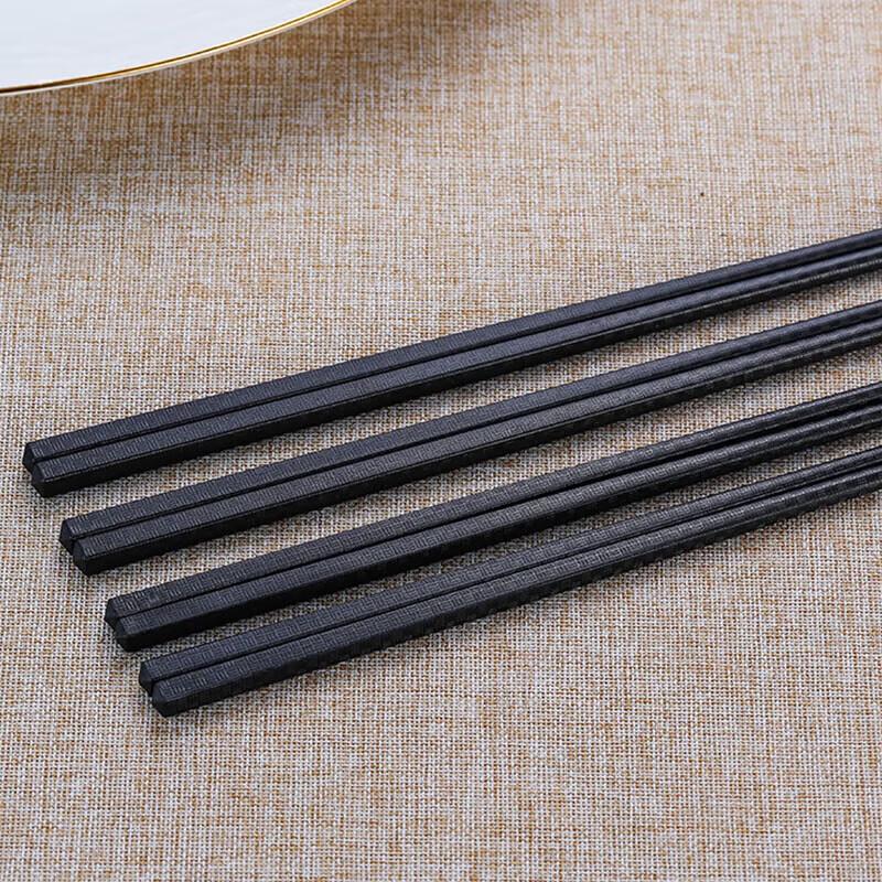 Dan Shi Zhi Yuan Black Alloy Chopsticks, 50 Pairs