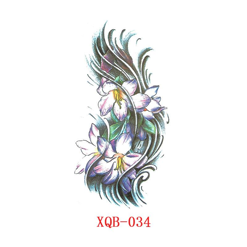 

Маленькие тату-наклейки на всю руку, Цветочные буквы, Тату-наклейки с животными, Черные тату-наклейки 114*210mm